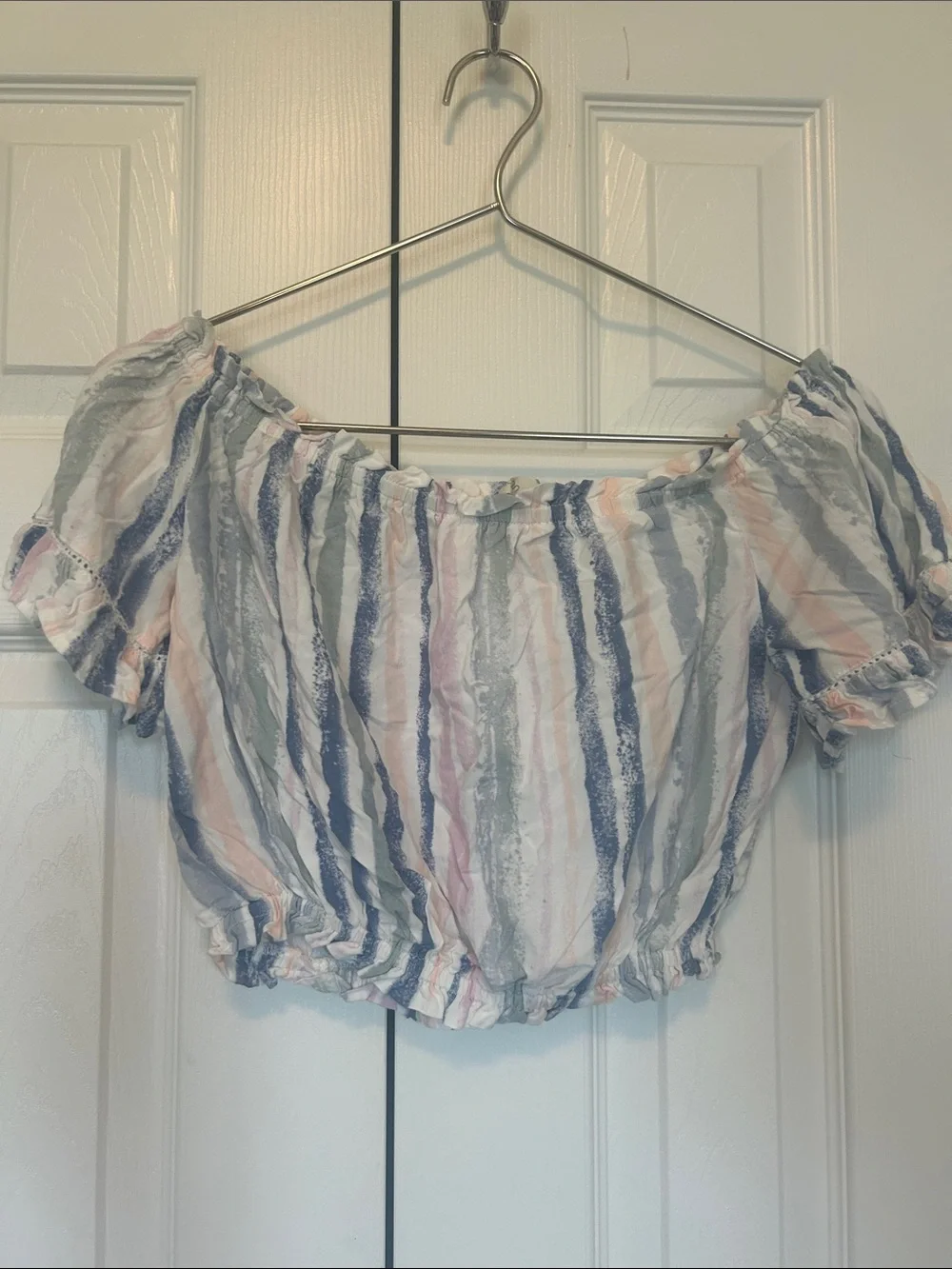 Ocean Drive 2 Piece Matching Set Shorts and Crop Top - Multicolor Stripe, size S